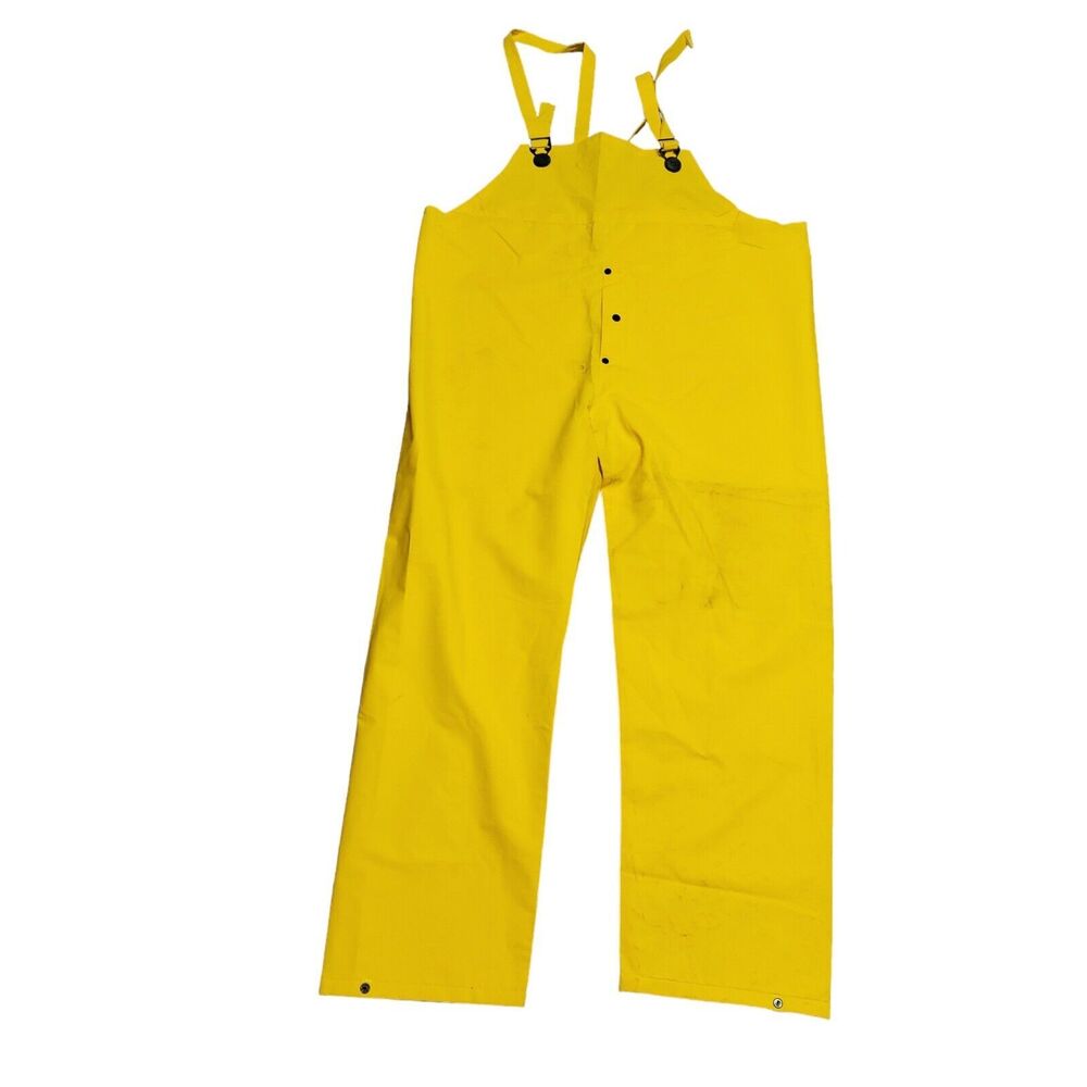 Condor 5T915S Yellow Bib Overall Pants - PVC Polyester - Unisex Adult 2XL